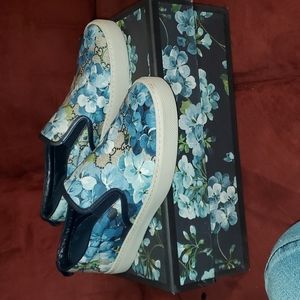 Gucci Blue Blooms Mens Shoe